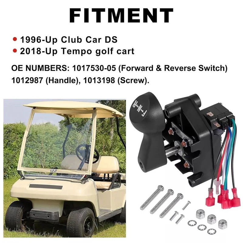 

Authentic 48V Golf Cart Heavy Duty Forward Reverse Switch 017530-05, 1012987, 101319 For Club Car Powerdrive 48V Electric 1996-U