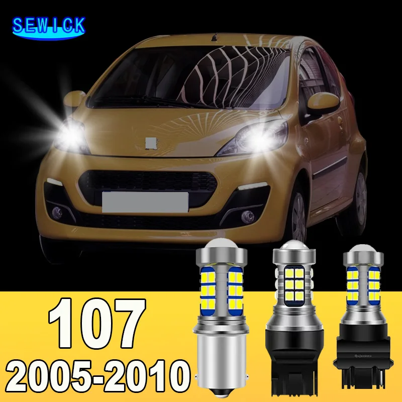 2pcs Dual Mode LED Turn Signal+Daytime Running Light DRL Accessories For Peugeot 107 2005-2010 2006 2007 2008 2009