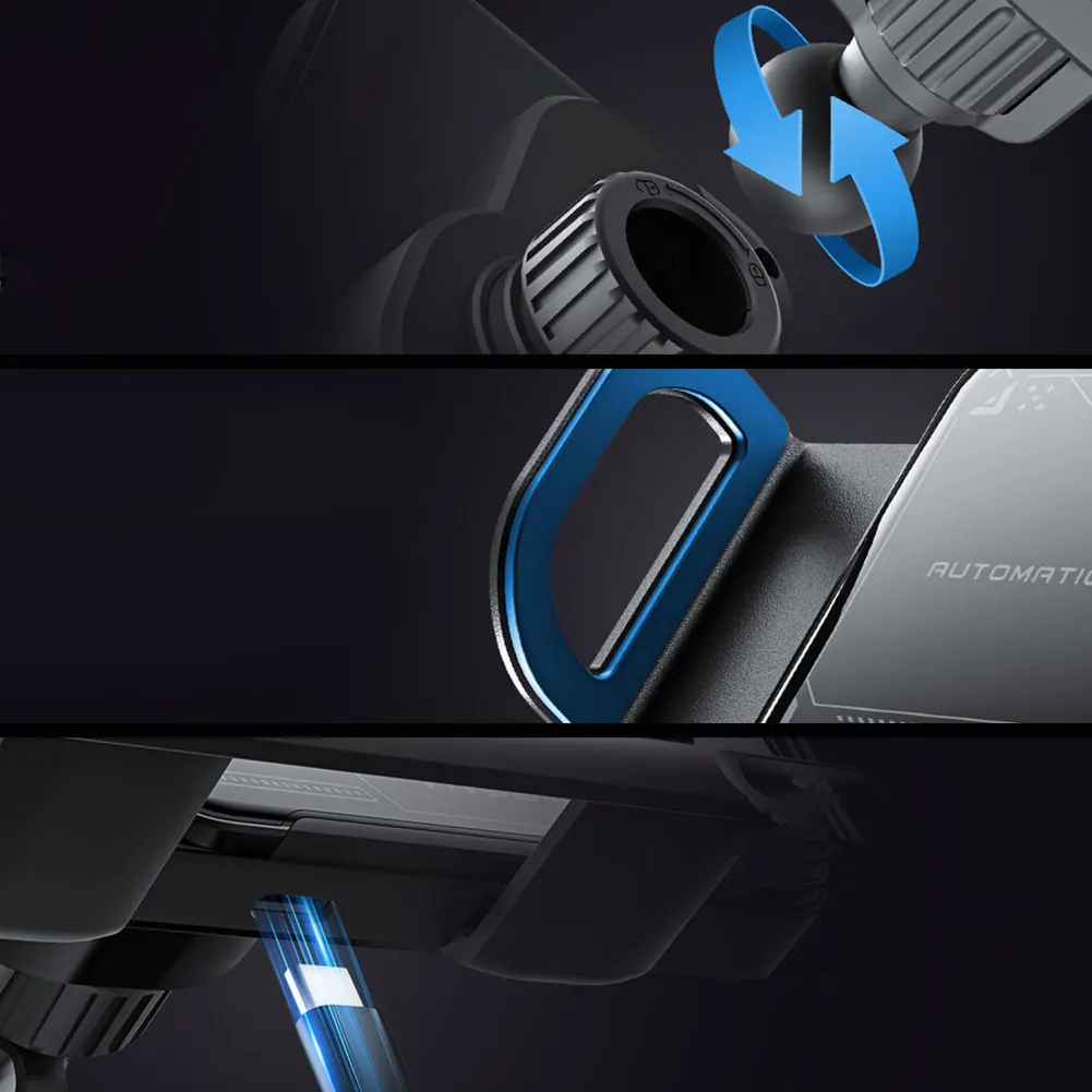 

Car Wireless Charger One-Touch Rotatable Auto Rotating Phone Holder Air Vent Cell Phone Mount for Smartphone/Pad/Foldable Phone