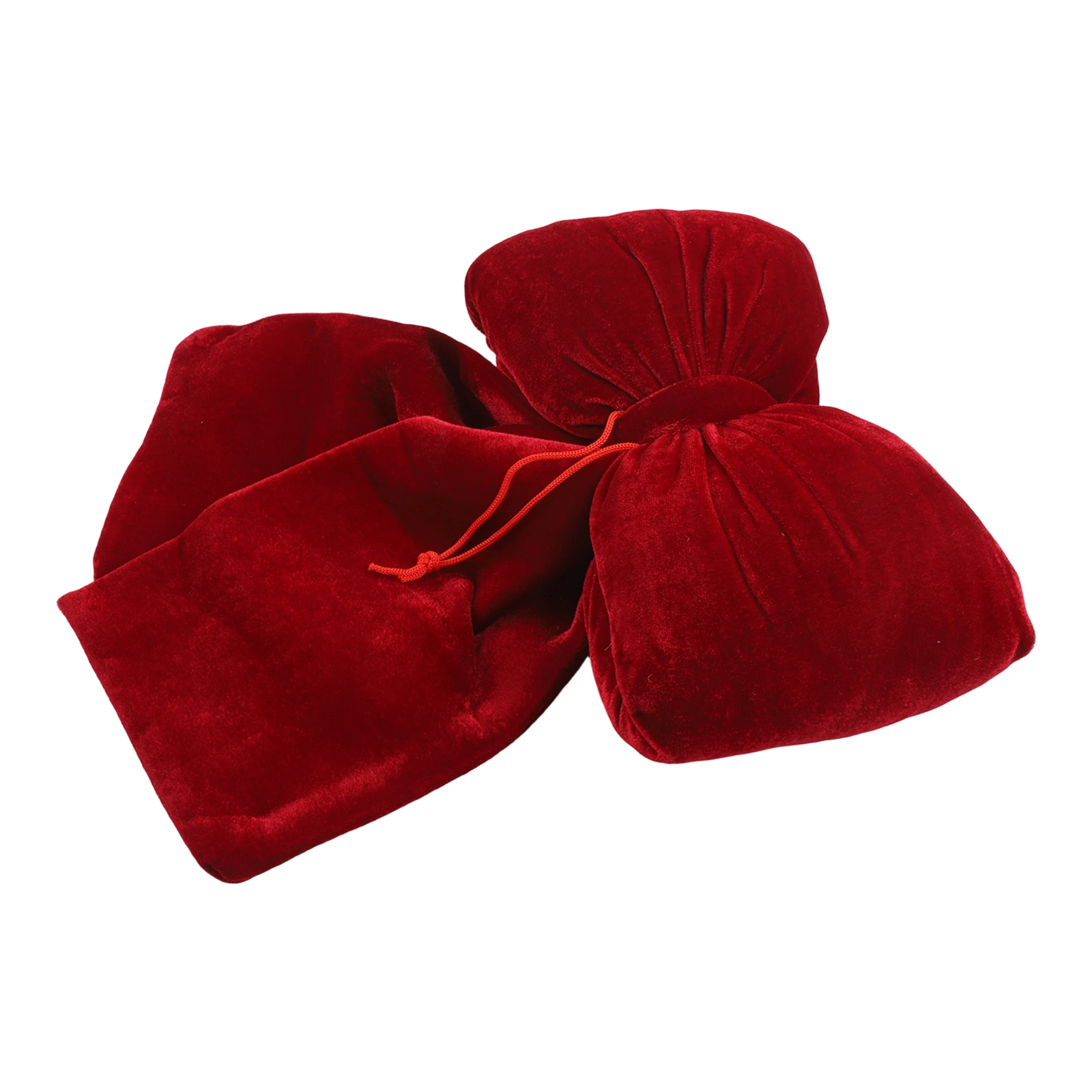 Lazos de corona roja de 30cm X 29cm, acabado de gamuza resistente y resistente, decoración de árboles, Color rojo vibrante para decoración del hogar