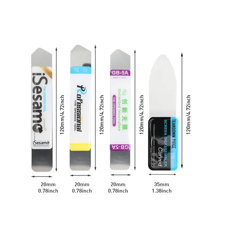 Utensili manuali professionali con leva in metallo Strumenti di apertura Piede di porco in acciaio flessibile per iPhone iPad iPod Riparazione dello smontaggio dello schermo del tablet del telefono