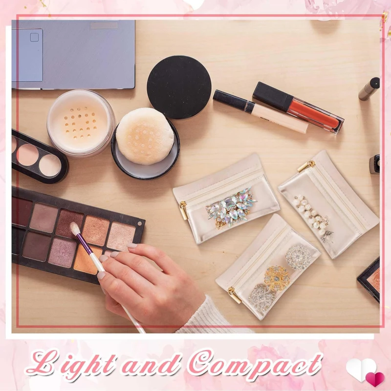 Sealed Jewelry Storage Bag Fashionable Simple Necklace Storage Bag Watch Translucent Storage Bag Multi-functional 6PCS