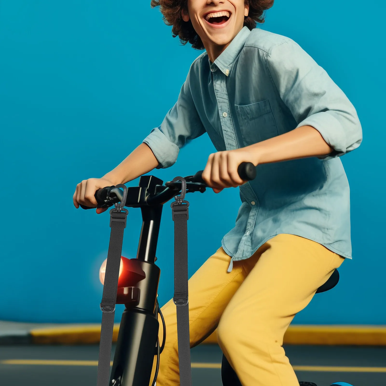 

Ремень для переноски самоката/скейта/велосипеда, сверхпрочный нейлоновый, регулируемый, легкий, портативный, удобный для переноски скейтборда