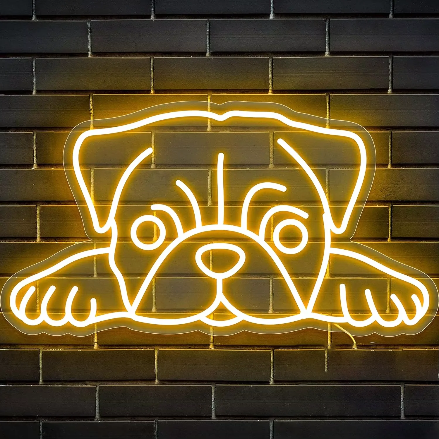 Pug Neon Sign Pug Gift For Pug Lovers Decor For Dog Owners Stuff For Home Pet Shop Decor Eye-Catching Neon Light For Room Decor