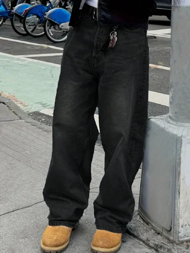 Vaqueros retro holgados para hombre, versátiles e informales para todas las estaciones