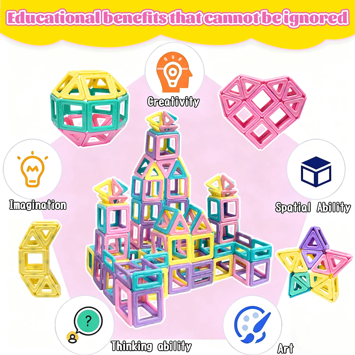 Macaron 3D Blocchi Magnetici Set Giocattoli Per Bambini Ragazzi Ragazze Educativi Sensoriali Costruzione Giocattolo Magnetico Regali 58/88/118PCS