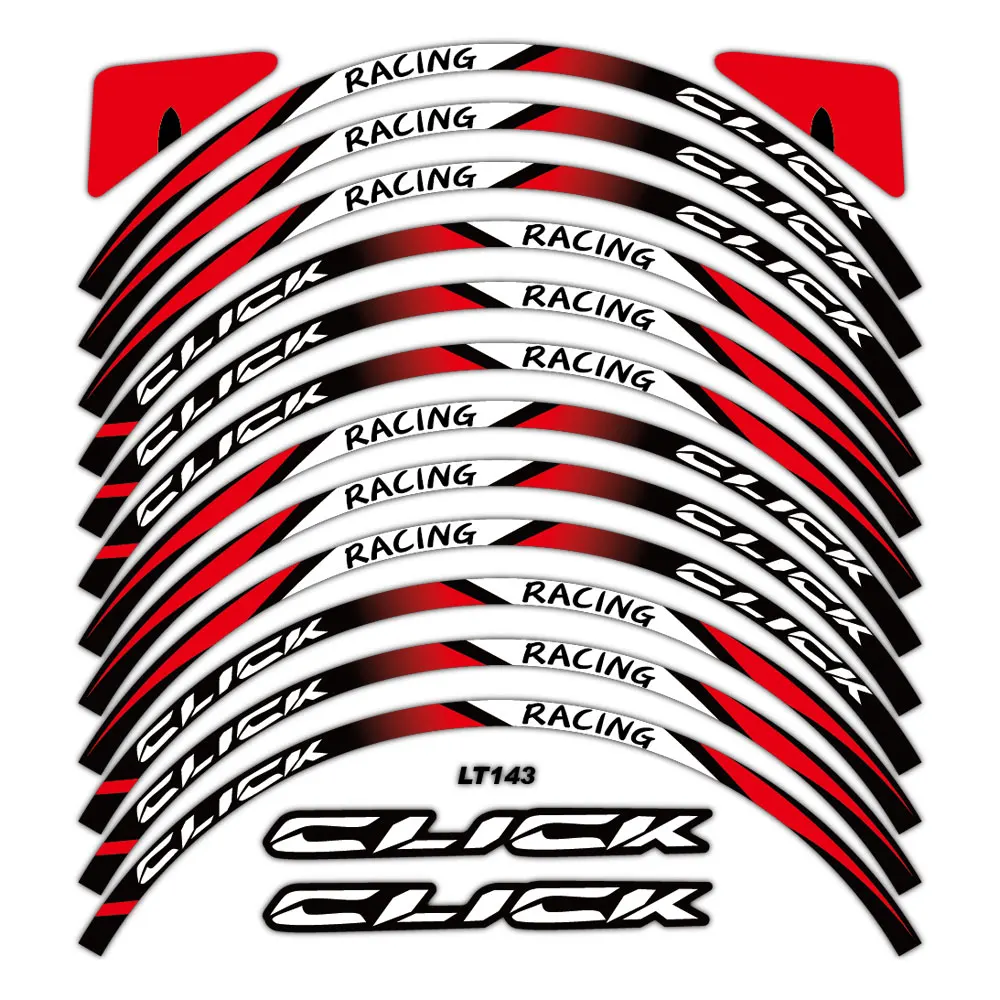 Reflective Motorcycle Accessories Wheel Sticker Inside of Hub Decals Rim Stripe Tape For CLICK 160 125i 125 150 150i