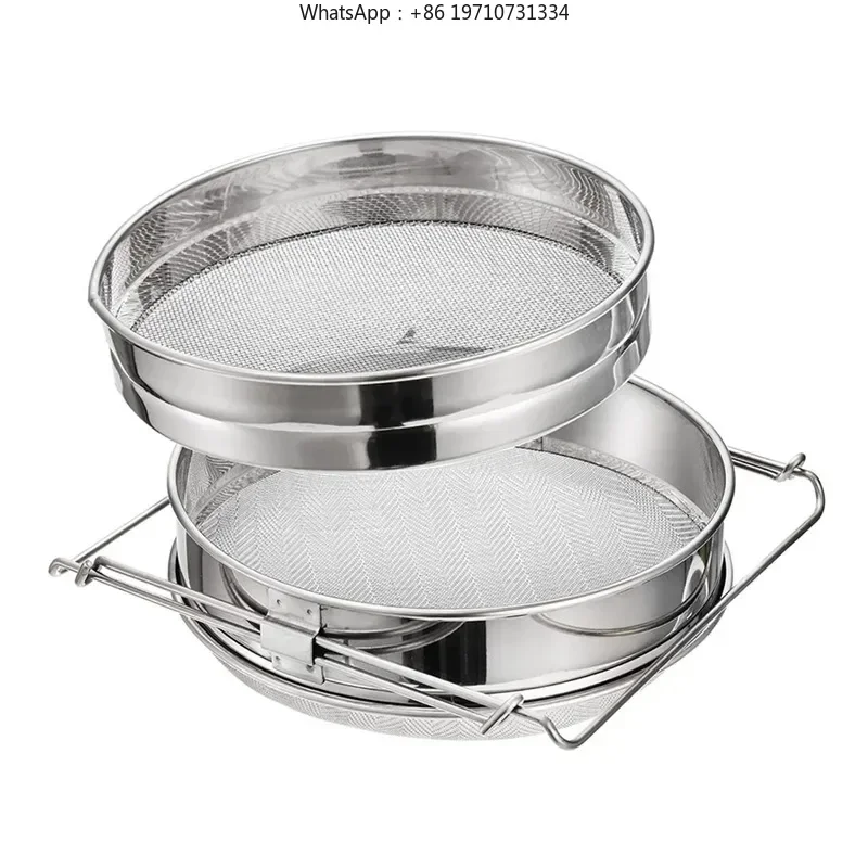 20 Pieces Stainless Steel Honey Strainer Double-Layer Filter Screen Juice Flour Fine Sieve Beekeeping Honey Filtering Tool