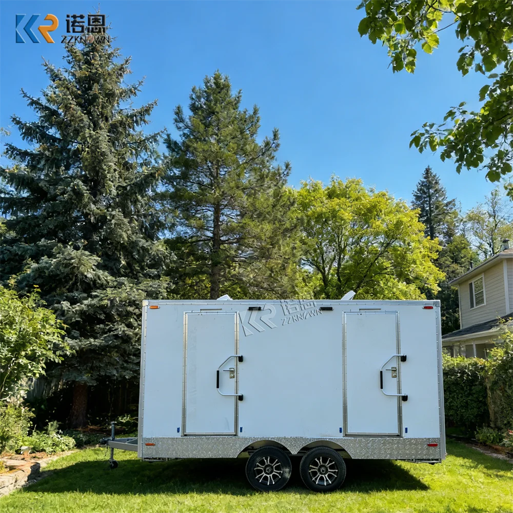 Modern Design Portable Prefab Bathroom Mobile Outdoor Steel Structure Toilet Sandwich Panel Luxury Toilet Trailer For Office Use