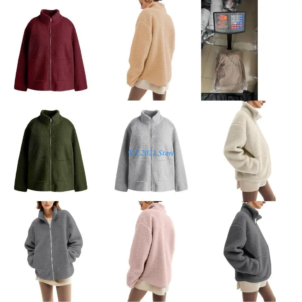 

G5GC Women's Fleece Zip Up 2 in 1 Baby Wearing Winter Coat Thiken Warm Outerwear with Baby Pocket