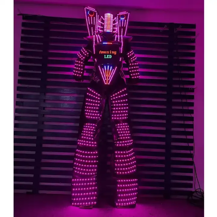 Wireless Dmx Led Light Led Dmx Led Stilts Performance Clothes Clown Clothes Club DJ