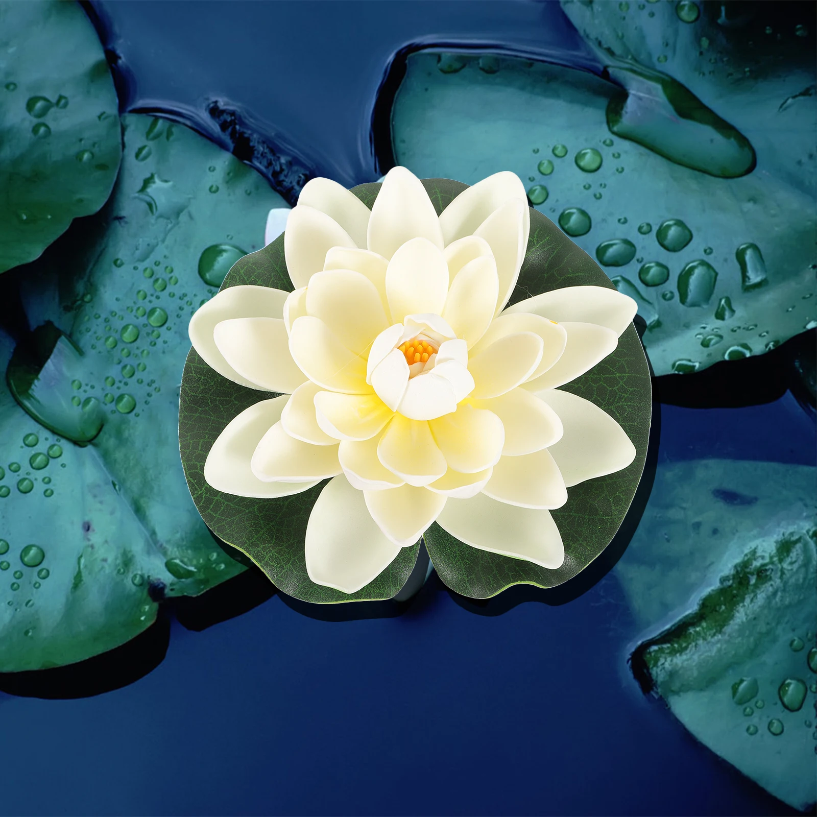 1 set Artificial Lotus Leaves Flowers 17cm 10cm Flower 10cm 18cm 28cm Leaves Plastic Fish Tank Pond Pool Decor