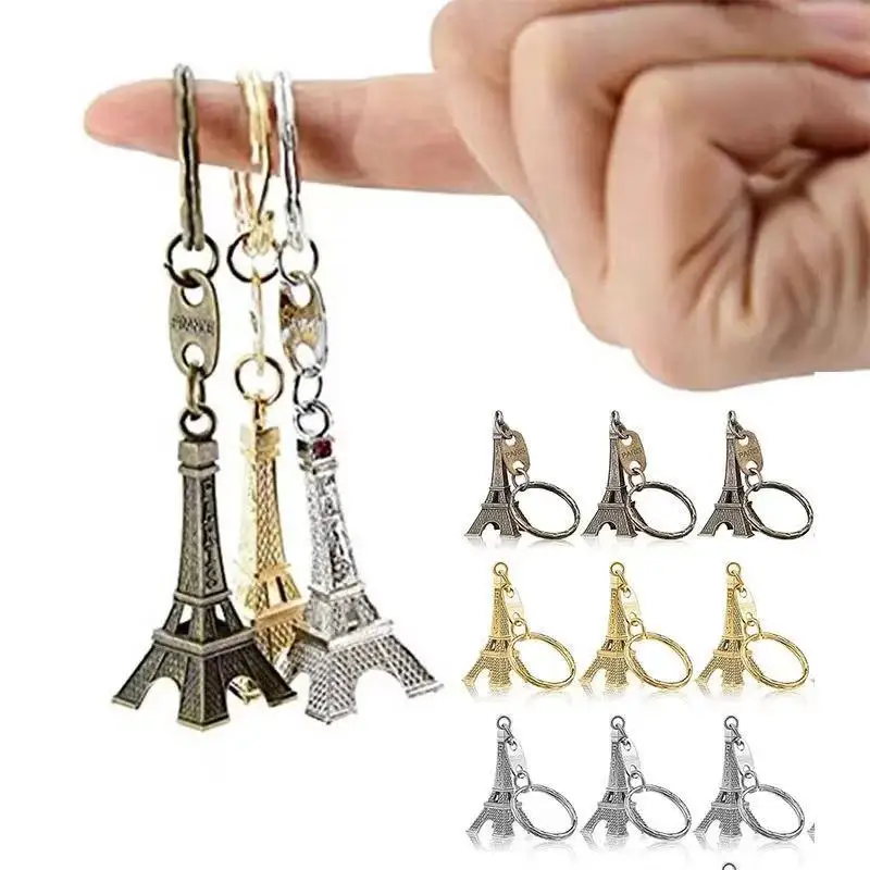 Eiffel Tower Keychain Retro Keychain Decorations Purse Charms Statue Model Prom Keychain French Souvenirs