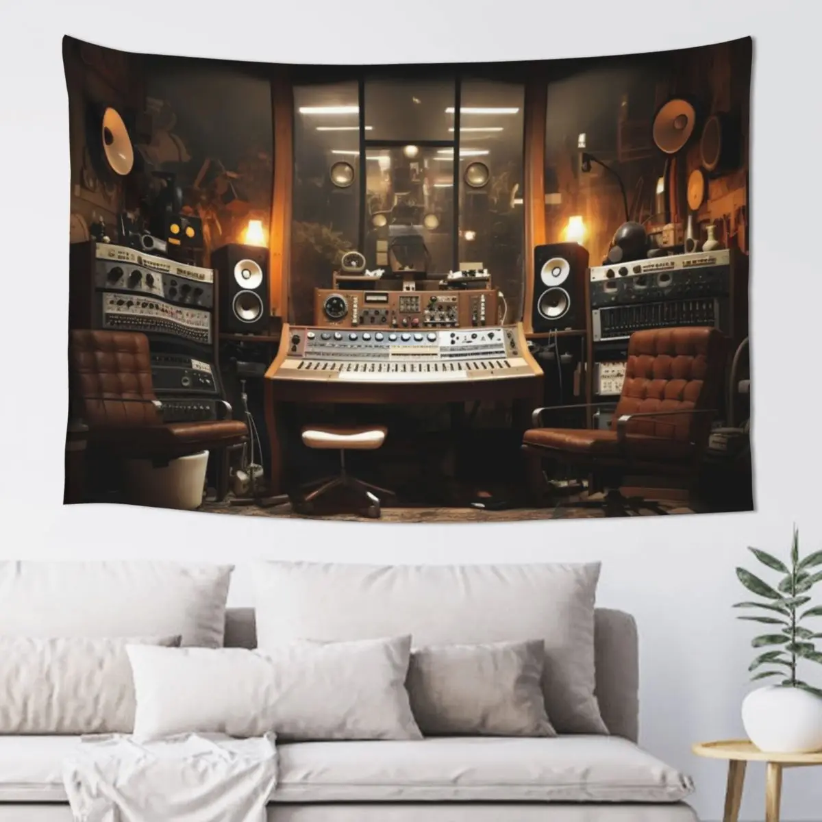 

Vintage Music Studio Tapestry Bedrooms Decorations Decoration Aesthetic Bedroom Decoration Tapestry