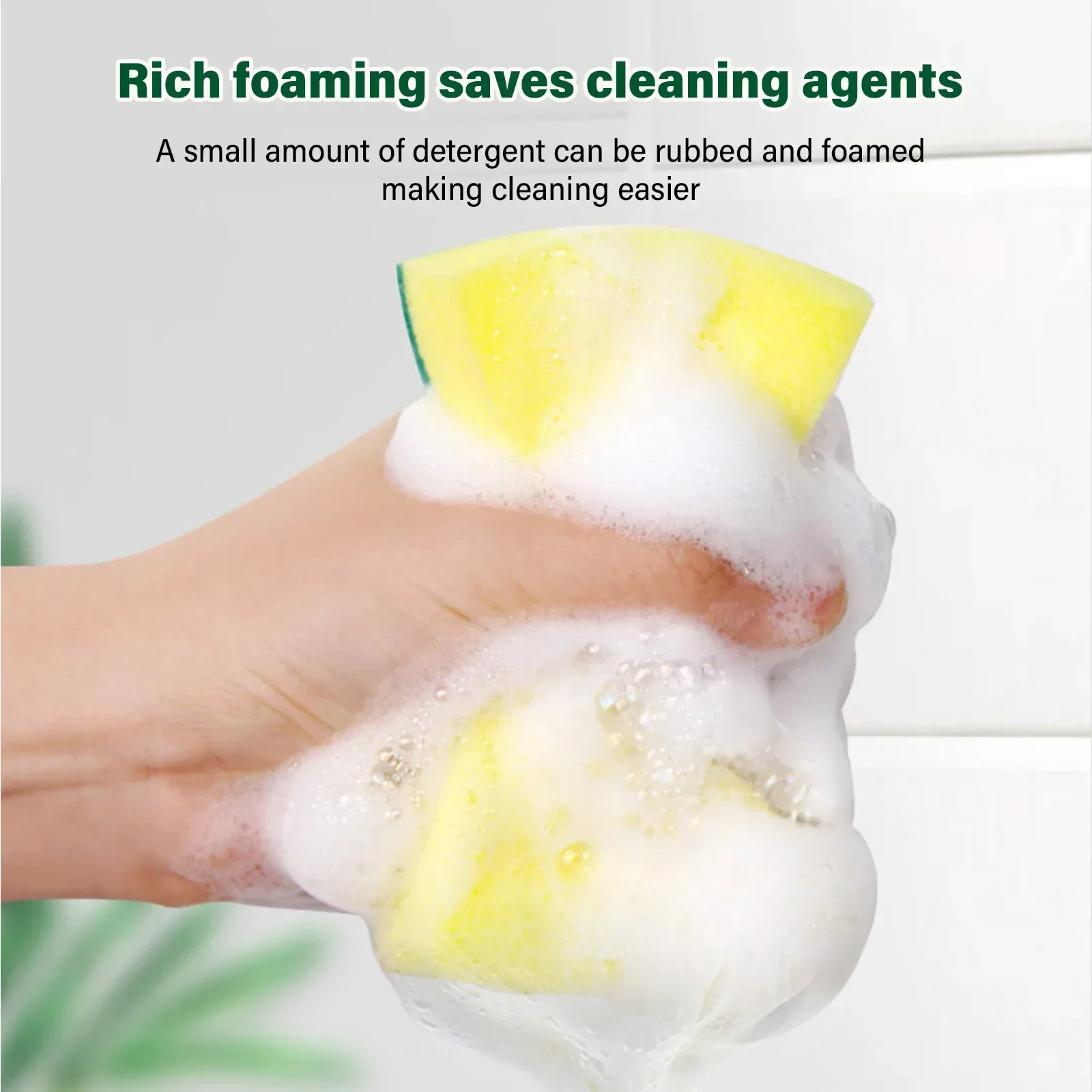 10pcs Double-Sided Dishwashing Sponge for Efficient Cleaning - Ideal for Restaurants and Commercial Kitchens