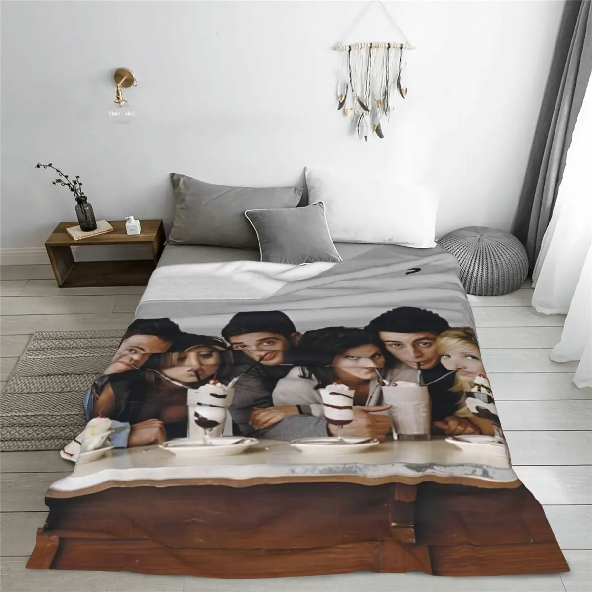 Friends The TV Series Blankets American tv Show Rachel Flannel Throw Blanket Bed Sofa Printed Ultra-Soft Warm Bedspreads