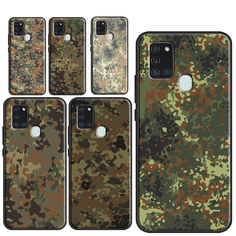 Flecktarn Camouflage Camo For Samsung Galaxy A54 A34 A14 A52S A12 A22 A32 A52 A13 A53 A73 A50 A51 A71 Phone Case