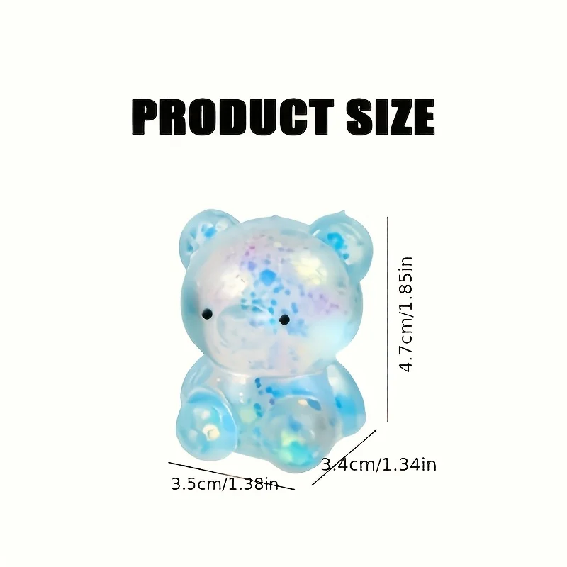 かわいいクマのスクイーズおもちゃ 8 個 - 引っ張ってストレス解消 - リラックス、ゆっくりとしたリバウンド、超ソフトな感覚玩具 - カラフルなパーティーの記念品、C