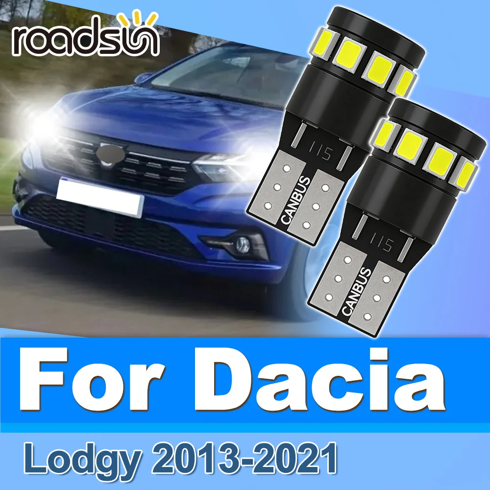Roadsun 2 Stück für Dacia Lodgy 2013-2021 Canbus Upgrade LED-Positionsleuchten 2014 2015 2016 2017 2018 2019 2020 Zubehör