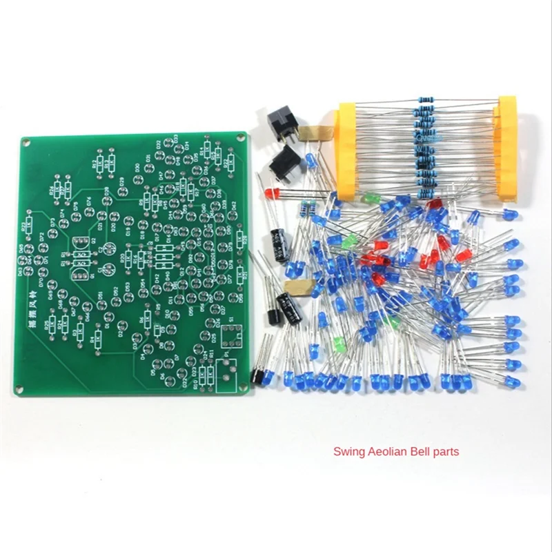 Kit electrónico DIY DC 4,5-5V Swing Wind Chime, proyecto de soldadura, Kit de aprendizaje de práctica, con estuche Acrílico