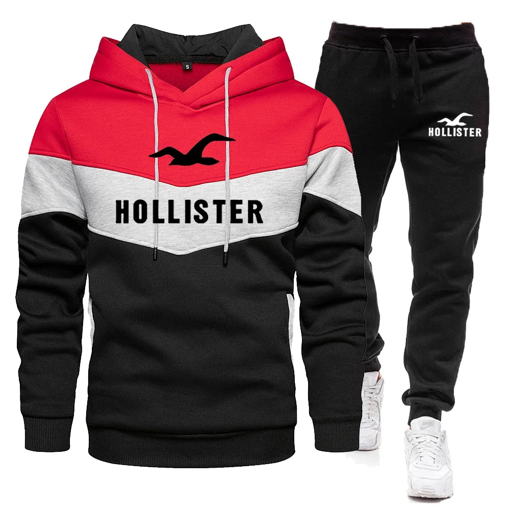 

2024 All Seasons Men's Hooded Zipper Jacket Hooded Sweater Sweatpants Casual Jogging Sports Streetwear 2-Piece Set