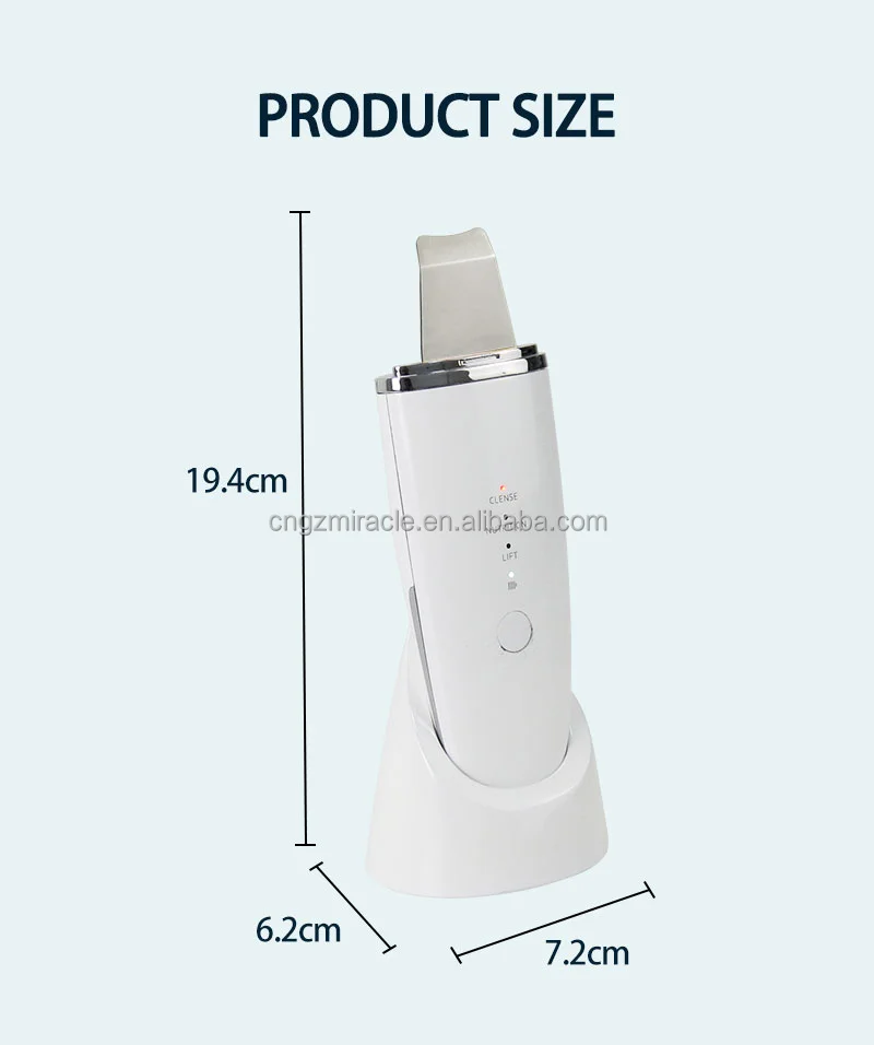 Professional portable Ultra Sonic Beauty Personal Care Acne Pore Facial Cleaner Dermabrasion Ion Ultrasonic Skin Scrubber