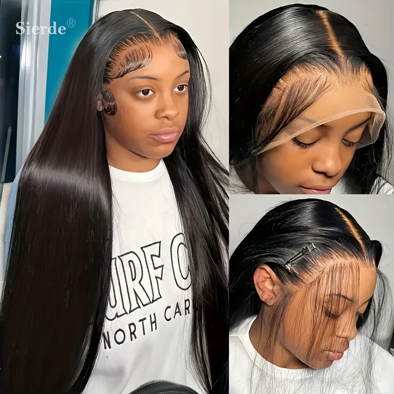 

Прямые парики из натуральных волос 42-46 дюймов, 13x4, 13x6, с кружевной передней частью, бразильские, предварительно выщипанные, 220% плотность