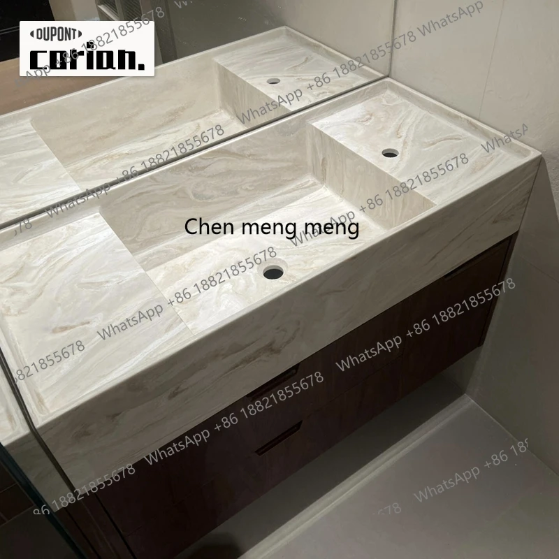 

DuPont Corian Integrated Basin Amber Dune Bathroom Cabinet Combination Hand Wash Face Wash Table