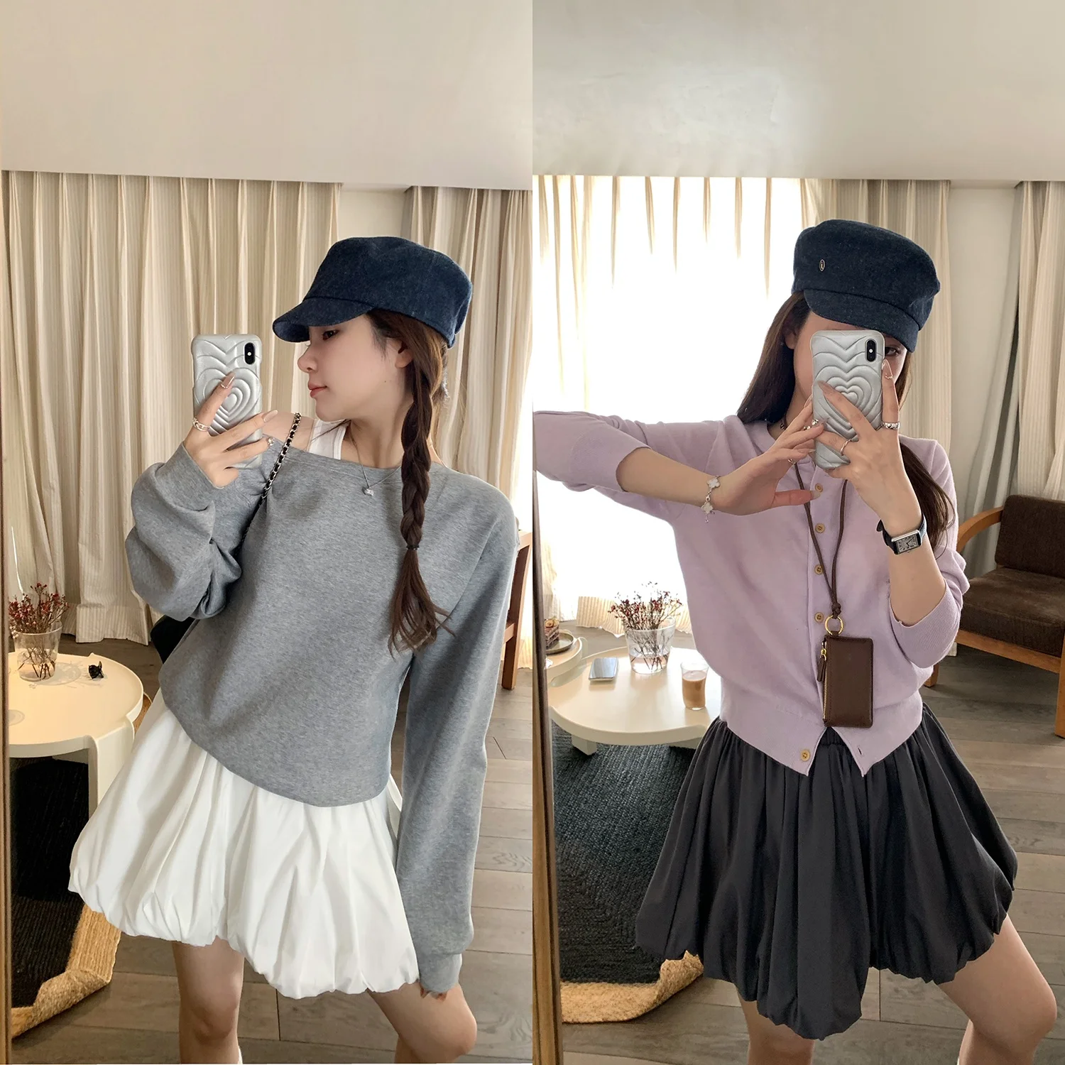 

White Flower Bud ort Skirt Casual Sle High Waist f Body Slimming Versatile Spring 2025 New Arrival Y Studio