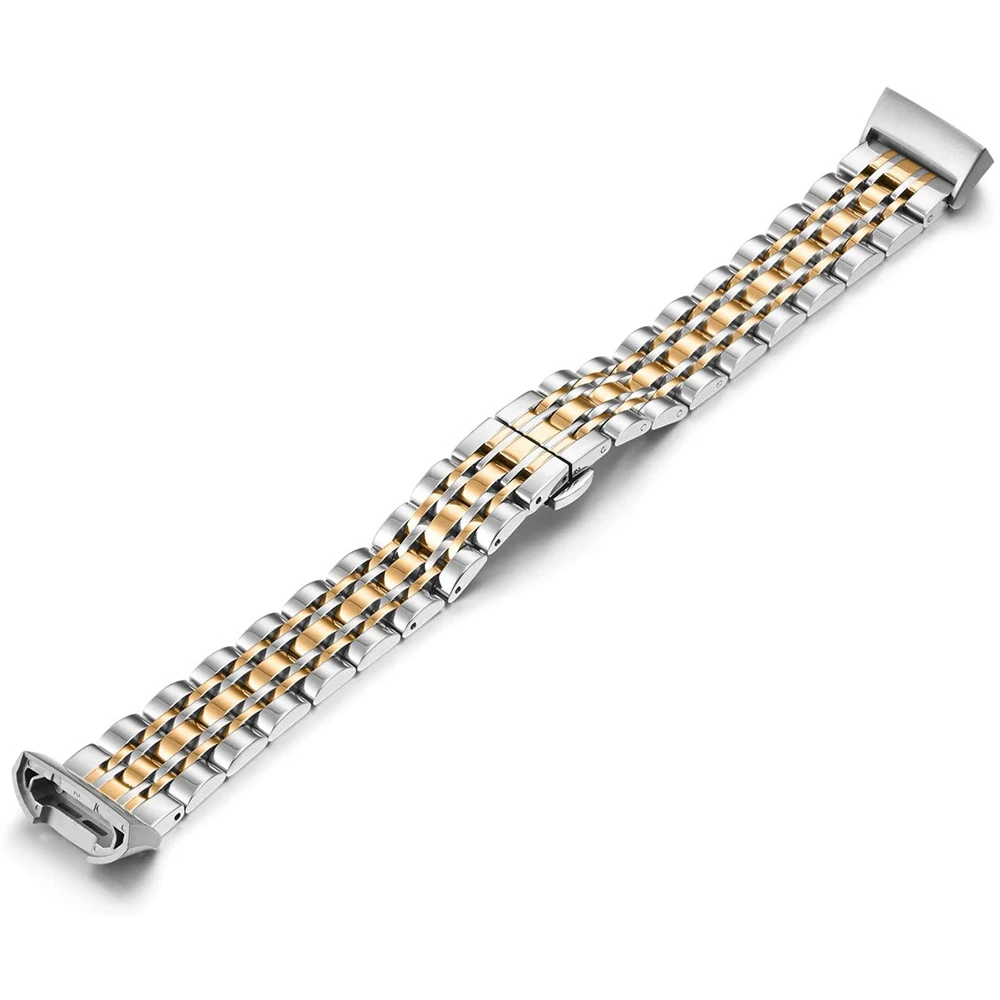 Stainless Steel Watch Band Chain For Fitbit Charge 4 3 Women Men Bracelet Wrist Strap Loop For Fitbit Charge 3 se