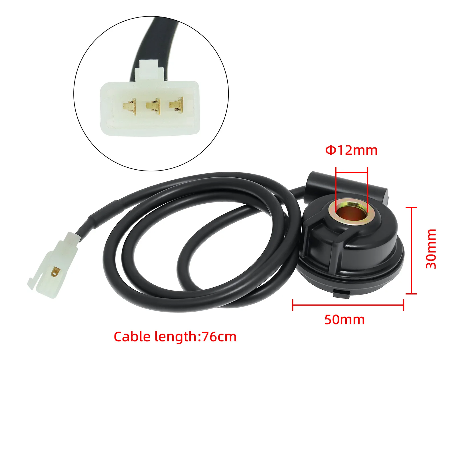 1pc Motorcycle Odometer Sensor Universal Motorcycle Speedometer Sensor 3-Pin Turbo Turbine Sensor Wire for Tachometer Meter 12v