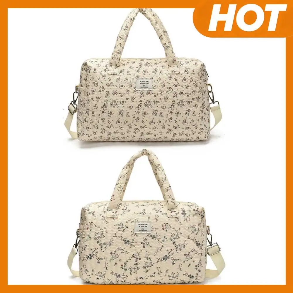 

Women Canvas Trendy Tote Bag Floral Printed Versatile Laptop Shoulder Bag Adjustable Strap Shopping Holiday Party Shoulder Bag