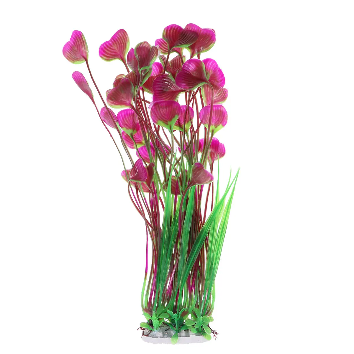 

Aaquarium Fish Tank Landscaping Plastic Safe Water Grass Artificial Aquarium Plants for Fish Tank Ornament for All (Wine Red)
