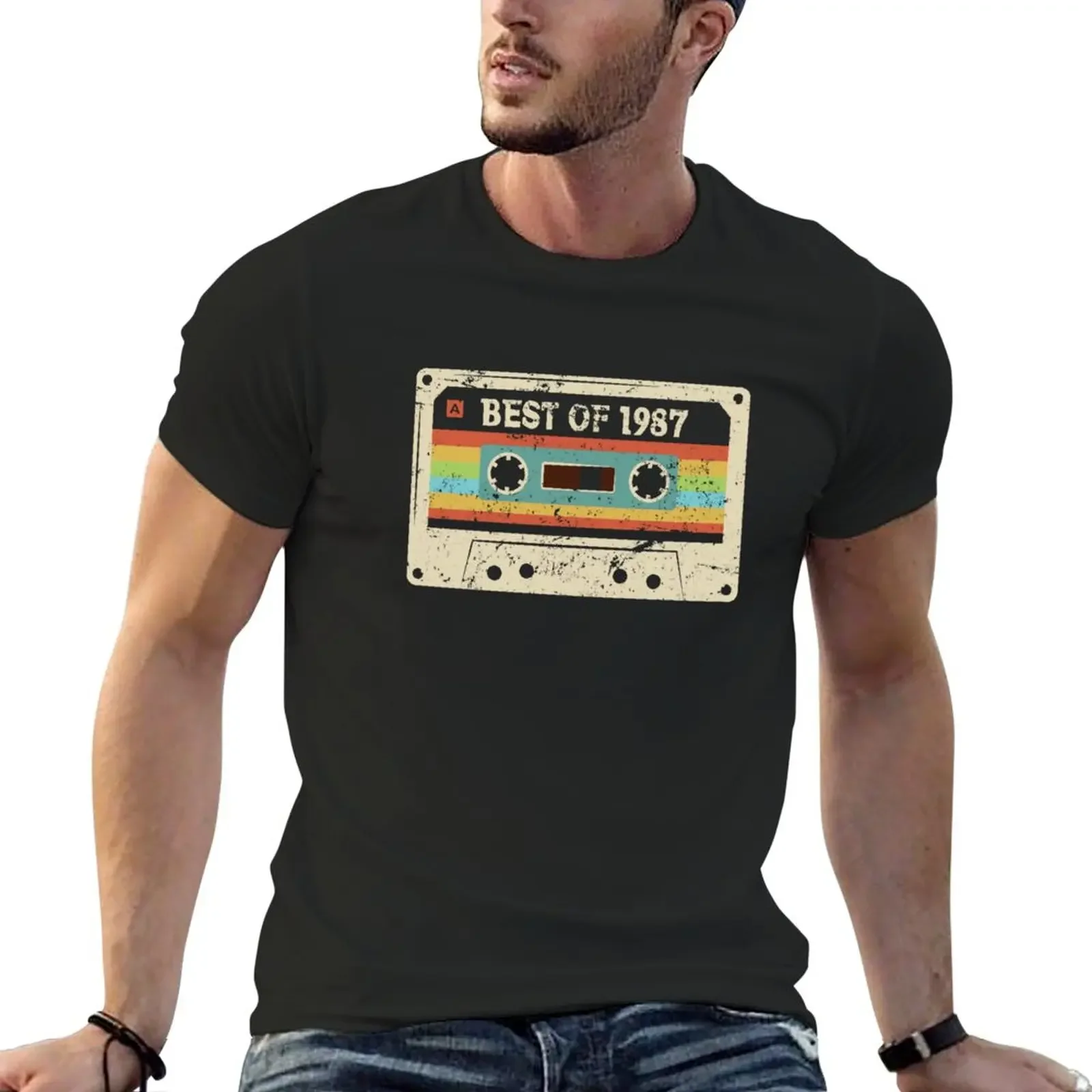 New Best of 1987 36 Year Old Funny Vintage Cassette T-Shirt 36th Birthday Gift for Men Women T-Shirt