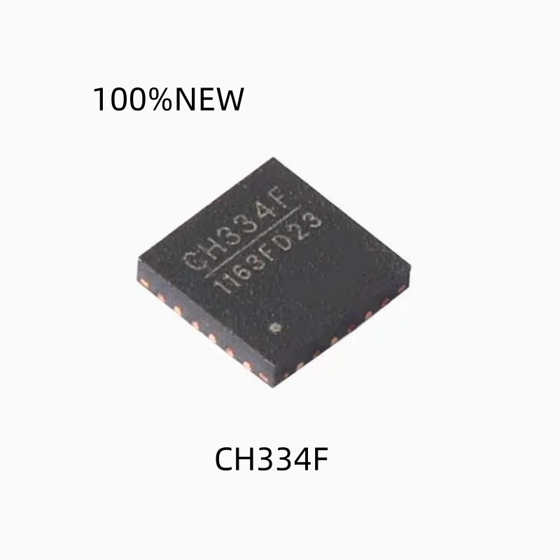 (10Pcs) 100% New Ch334F Qfn-24 USB Hub Controller Chip Ic
