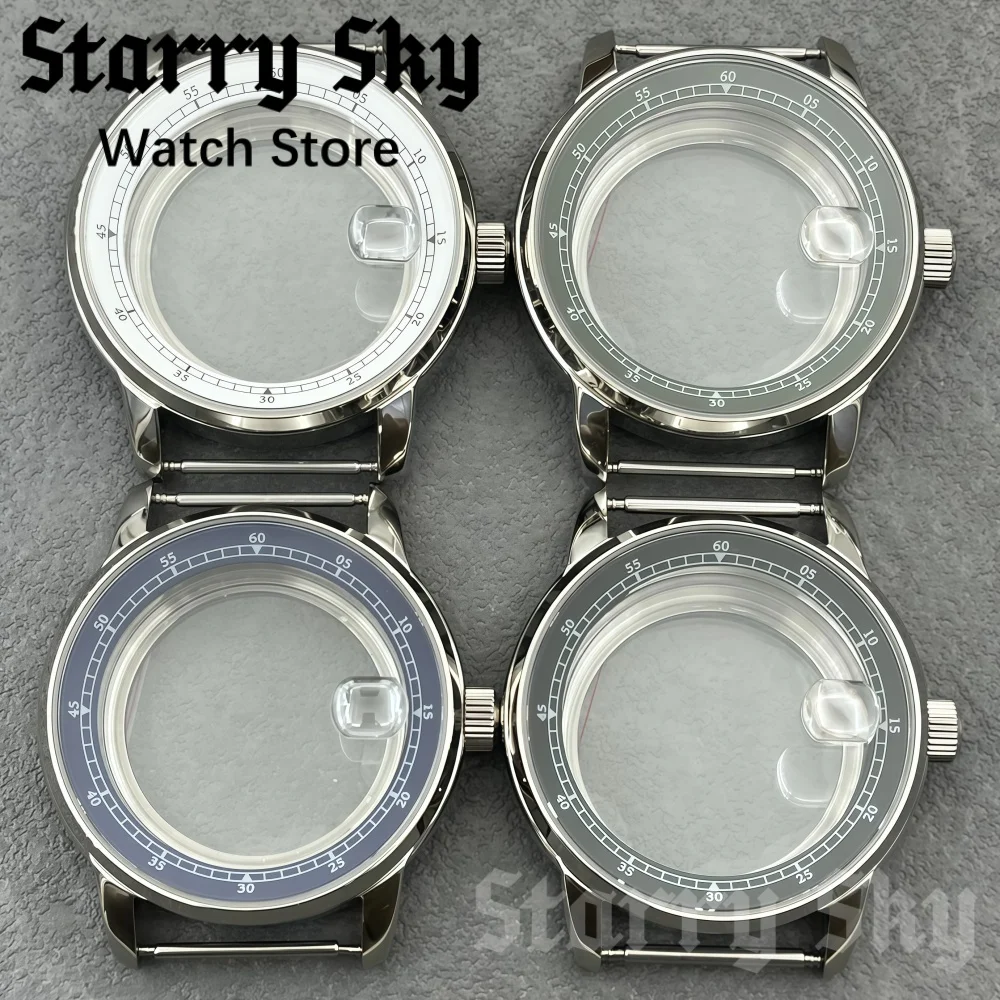 

Новый корпус для мужских часов Starry Sky, 38 мм, из высококачественной нержавеющей стали, серебристый, подходит для механизмов NH35/ETA PT5000, аксессуары для часов.