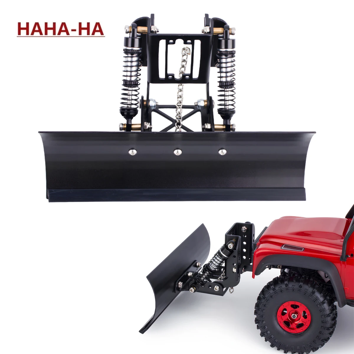 

CNC Machined Aluminum Snow Plow Adjustable for 1/18 1/24 RC Crawler Car TRX4M Bronco Defender SCX24 Upgrade Part