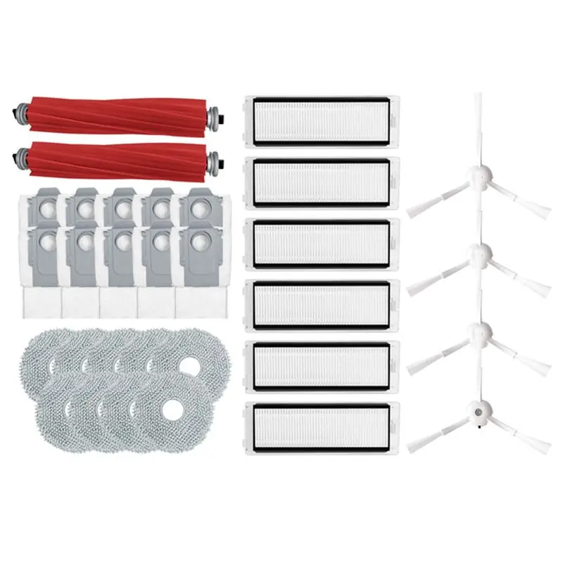 

A24F-For Roborock Q Revo/P10 Robot Vacuums Cleaner Accessory Main Side Brush Hepa Filter Mop Cloths Dust Bag Spare Parts
