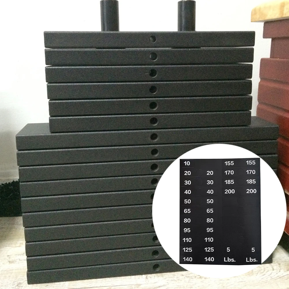 Fitness Equipment Weight Stickers Gym Weight Stack Labels Number 5 -140 Lbs Gym Weight Equipment Label Numbers Sticker