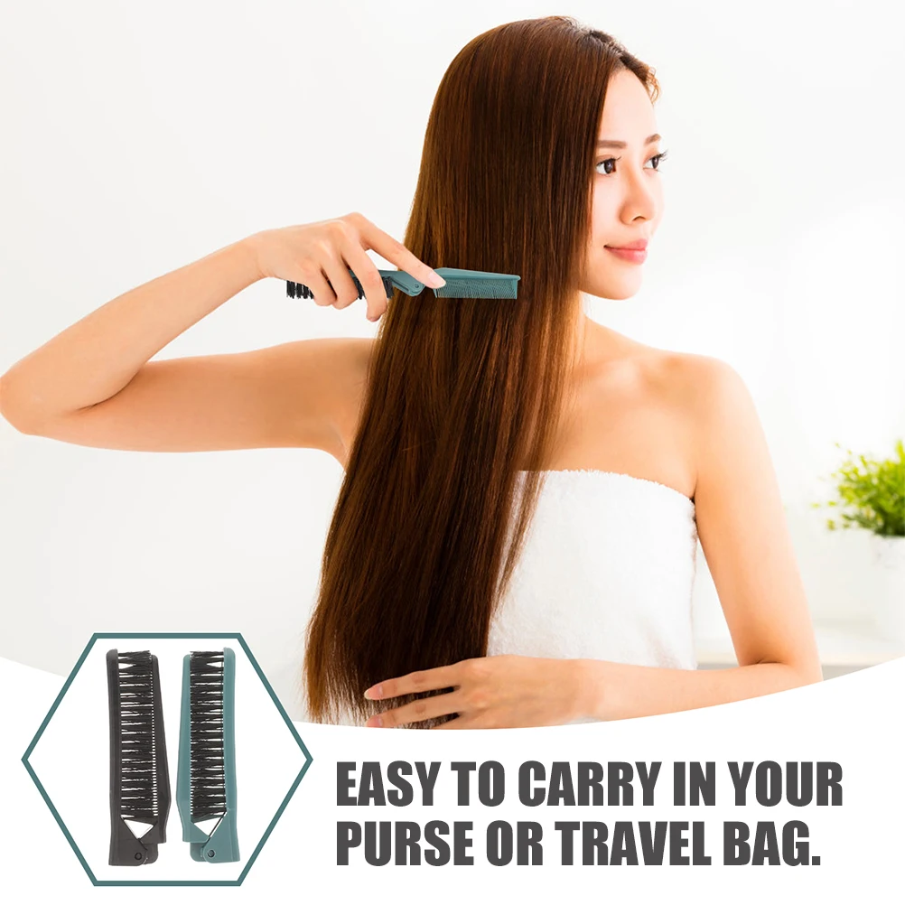 

4Pcs Travel Folding Combs Portable Compact Hair Brush Mini Brush for Women Men on-The- Size Hair Brush,