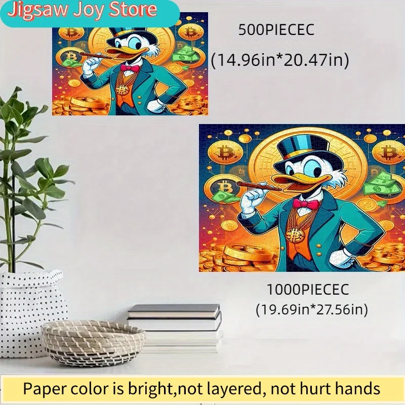 

Пазл 500/Disney, бумажный пазл-конструктор (Скуиндж Мэйкдау, Биткойн, Золото, Сигара), пазл для взрослых, подходит для домашнего отдыха