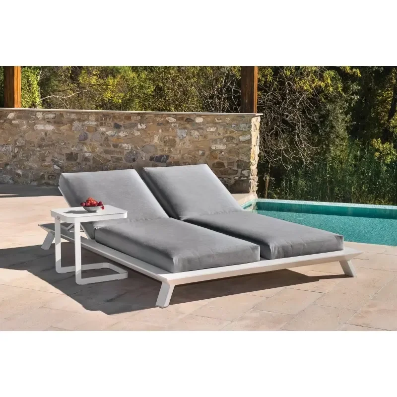 Adjustable Outdoor Sun Lounger Luxury Hotel Style Patio Furniture Backyard Day Bed Poolside Beach Lounge Chair for Garden