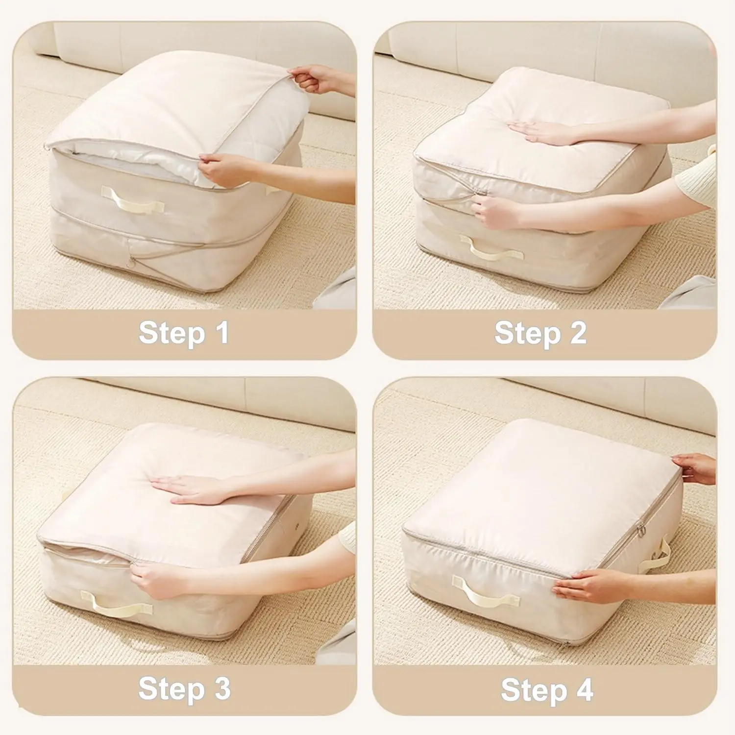 1 Stück Ultra-Platzsparende Selbstkomprimierende Organizer-Tasche Verbesserte Vakuum-Aufbewahrungsbeutel für Bettdecken und Kleidung – Detail 6