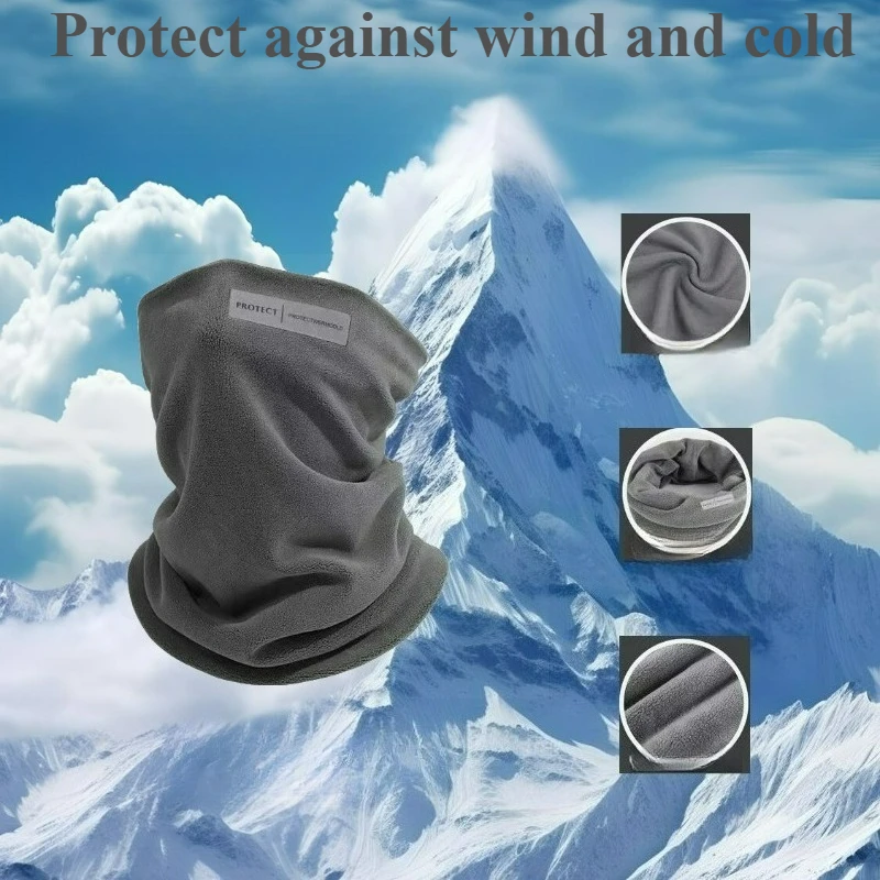 Autumn Winter Add Fleece Reflective Protection Scarves Unisex Outdoor Cycling Warm Neck Covers Windproof Cold-proof Face Masks