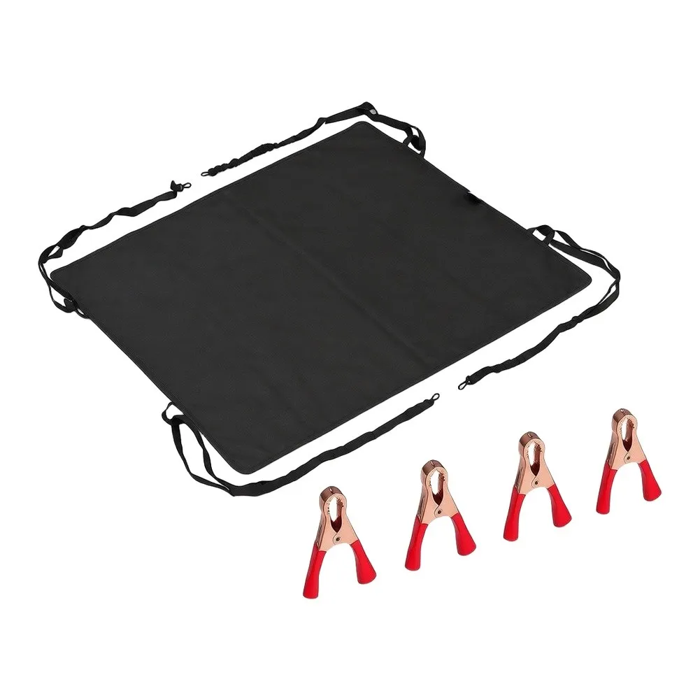 For RV Rear Door Shade Panel for Tailgate Sun Protection 600D Oxford Cloth 180x114cm with Multiple Straps and Clips