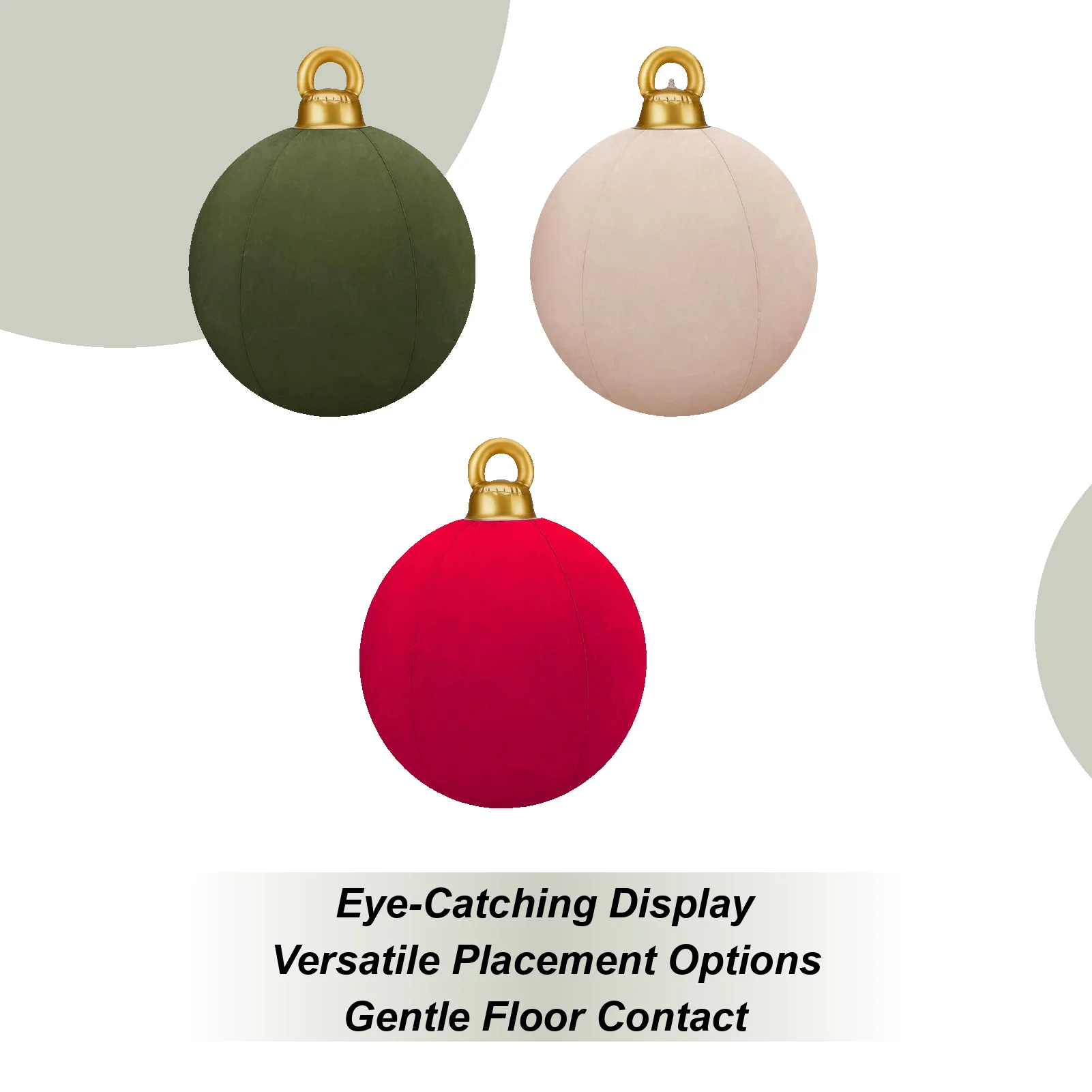 

Надувные шары для украшений, 23,6 дюйма, флокированные шары, объемные гигантские рождественские украшения из ПВХ для рабочего места, танцевальной вечеринки, свадьбы