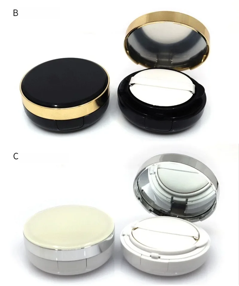 1Pc Empty Air Cushion Puff Box Portable Cosmetic Makeup Case Container with Powder Sponge Mirror for Bb Cream Foundation Diy Box