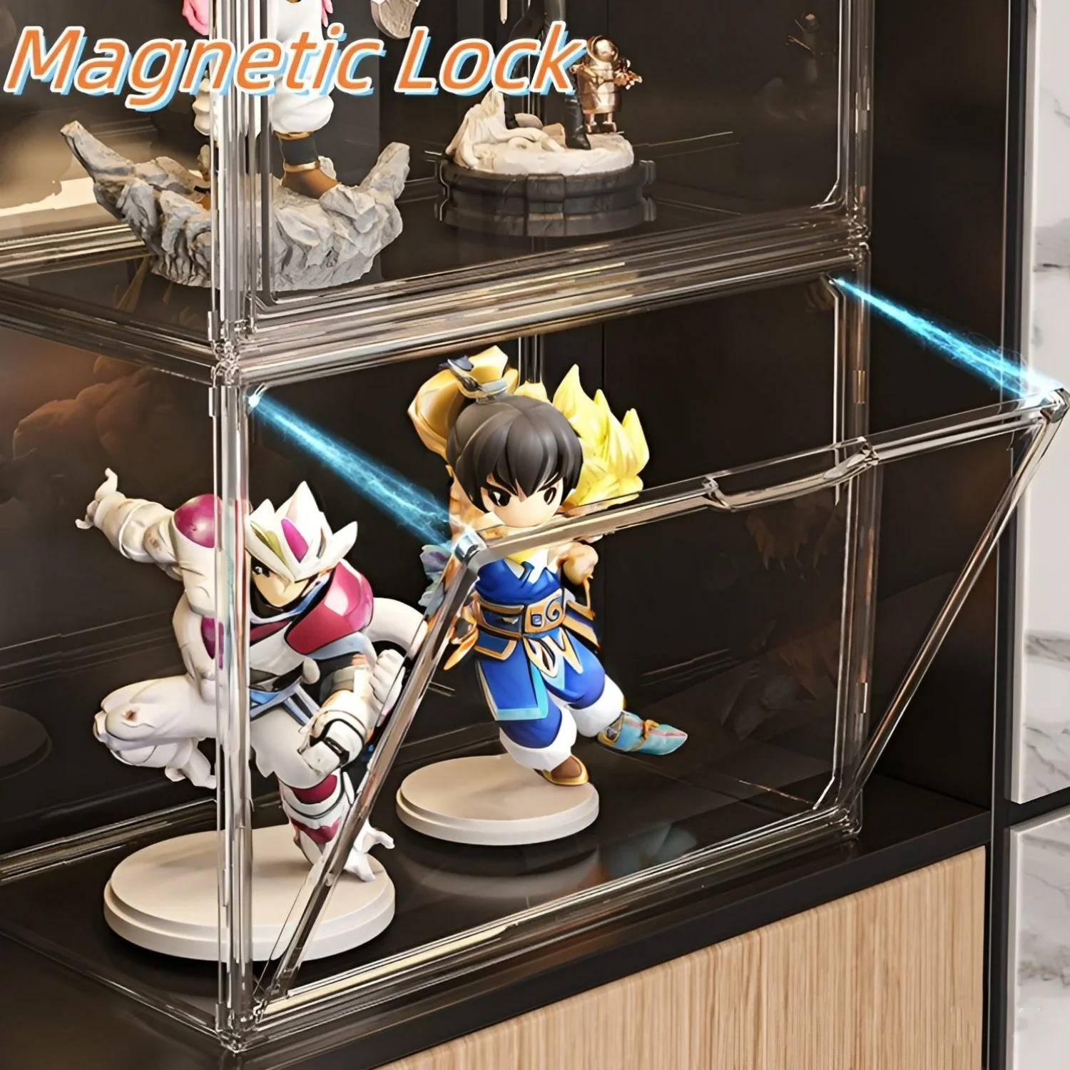 1 قطعة/3 قطعة واضح سعة كبيرة صندوق تخزين المنظم لشخصيات صندوق أكريليك صندوق أعمى لعبة ماكياج عرض المنظم لحقيبة