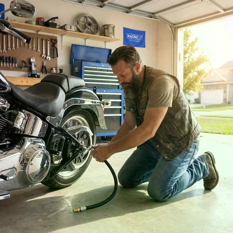 

Motorcycle Tire Air Inflation Extension Hose Flexible Adapter for Car and Bike Effortless Tire Pump Connector Tube Accessory