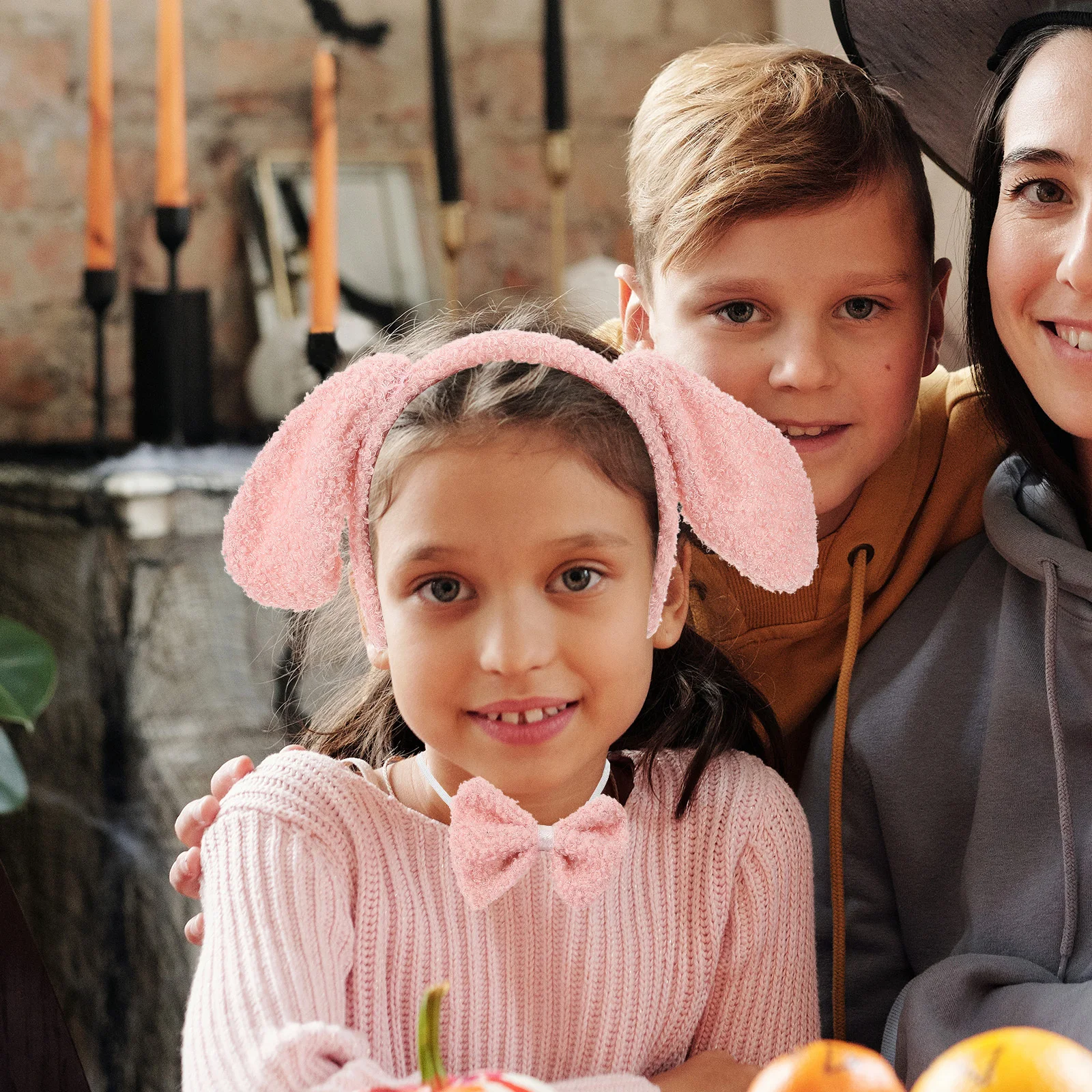 

1Set Dog Ear Headband Bow Tie Nose Gloves Puppy Costume Set Halloween Christmas Cosplay Party Headwear Animal Role Play